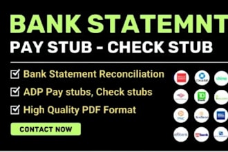 reconcile bank statement PDF to editable format