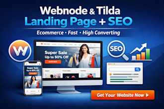 design redesign webcommerce webnode tilda website landing page SEO