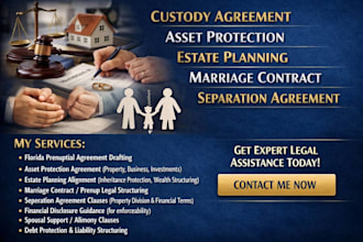 draft florida prenuptial agreement for asset protection and estate planning