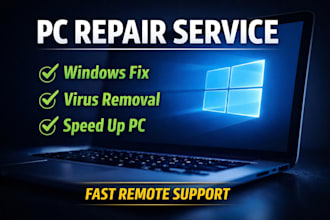 fix your PC or laptop remotely via teamviewer or anydesk