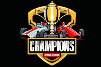 draw elegant motorsport racing team or club logo
