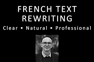 rewrite and improve your french text professionally