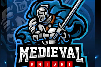 design unique medieval fantasy game, rpg, mmo game logo