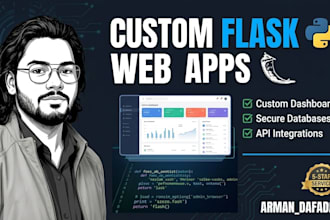 build a custom python web app or admin dashboard using flask