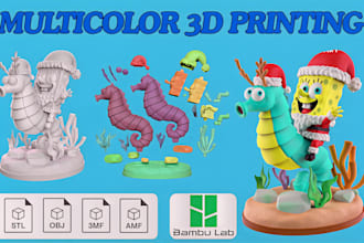 add color to 3dmodel convert stl to 3mf split part for bambu multicolor printing