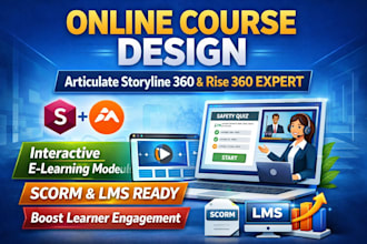 do online course design,rise, interactive elearning  on articulate storyline 360