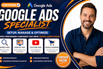 setup and manage google ads adwords ppc campaign as an expert