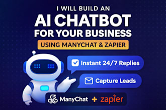 build an ai chatbot for your business using manychat and zapier