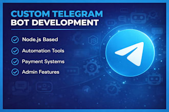 develop a professional custom telegram bot in node js