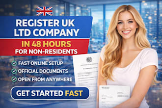 register UK ltd company in 48 hours for non residents