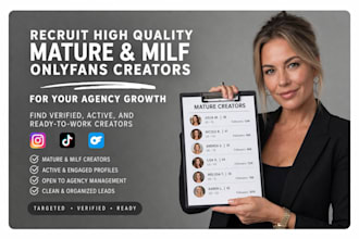 recruit mature and milf onlyfans creators for your agency