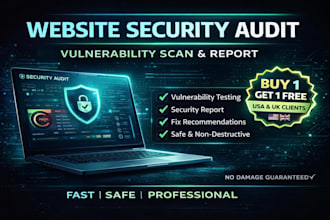 do website security audit and provide vulnerability report
