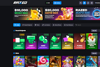 develop a full igaming crypto gamble casi website and custom games