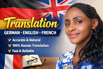 translate english french and german professionally