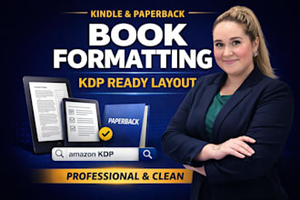 do book layout, kindle formatting, typesetting and amazon kdp formatting