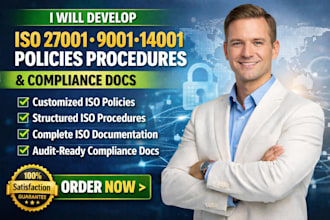 develop iso 27001 9001 14001 policies procedures and compliance docs