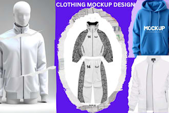 create realistic 3d clothing mockup tech packs tshirt design for apparel brands