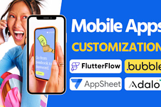 build custom no code app using flutterflow, adalo and appsheet applications