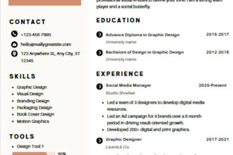 create a professional UK CV and resume