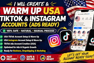 create and warm up usa instagram account usa tiktok account