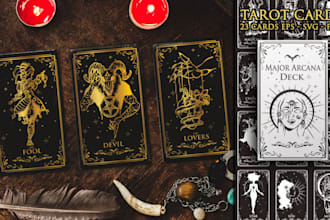 draw tarot card oracle card playing card, card game zodiac tarot card design