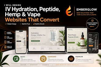 do high converting websites for wellness iv therapy peptide hemp and vape brands
