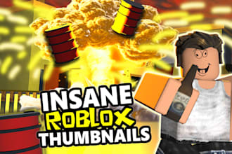 design custom roblox thumbnails for youtube or games