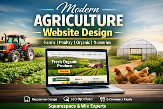 build squarespace agriculture website farm, poultry, organic crop design