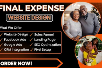 final expense website insurance website final expense sales funnel landing page