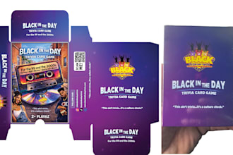 design playing card game tuck box packaging with mockup and rulebook for print