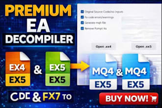 decompile ea, decompile, recompile forex ea, crack ea source code