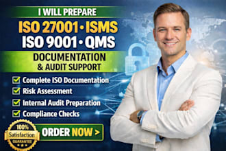 prepare iso 27001 isms and iso 9001 qms documentation and audit support