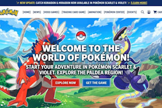 design pokemon shopify store trading card website pokemon website tcg website