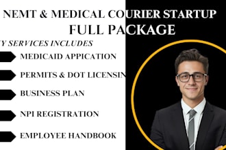 do nemt and medical courier setup, medicaid enrollment, and credentialing