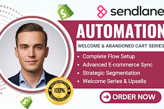 setup sendlane automation sendlane flows abandoned cart welcome series