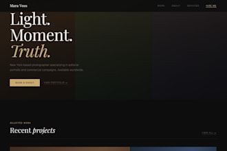 build a stunning portfolio website for creatives
