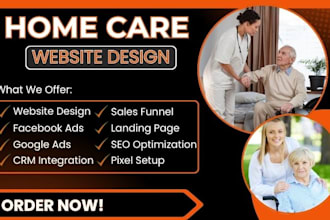 home care website elderly care healthcare website home care sales funnel