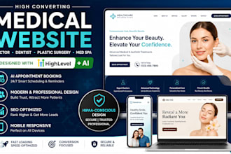 design best medical doctor dentist plastic surgery med spa website with ghl ai
