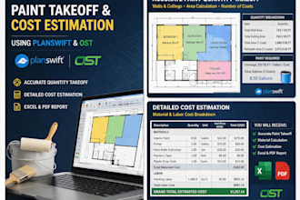 provide accurate paint takeoff and cost estimation using planswift and ost