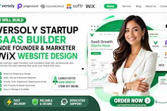 build versoly startup saas builder indie founder marketer wix website design