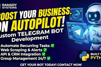 develop a custom telegram bot using python