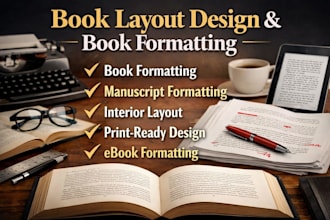 design and format book layouts for french, spanish, german,