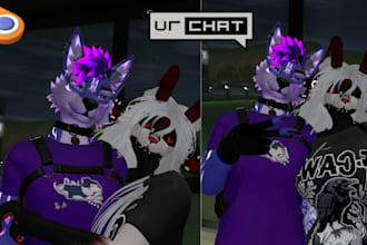 custom vrchat avatar, vrchat avatar, vr character furry vrchat, anime, nsfw