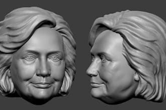 create high quality 3d modeling digital sculpting for 3d printing