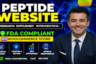 build fda compliant peptide website for shopify or woocommerce