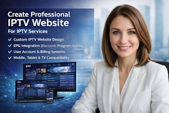 create professional iptv website for iptv services