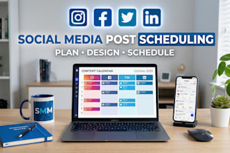 design schedule on your social media  post social media post scheduling