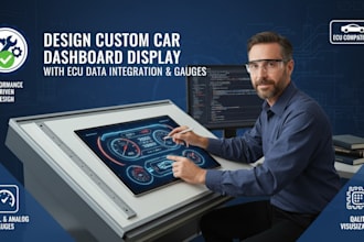design custom car dashboard display with ecu data integration and gauges