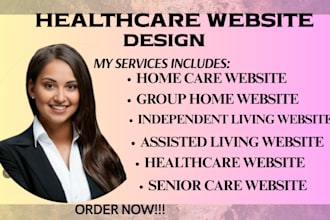 design a professional home care, group home, and independent living website