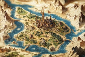 fantasy map illustration for map